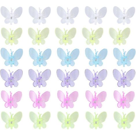 Clips de fixation pour plantes grimpantes en forme d'orchidée, 90 pièces, couleurs assorties, pour le jardinage (1/5)