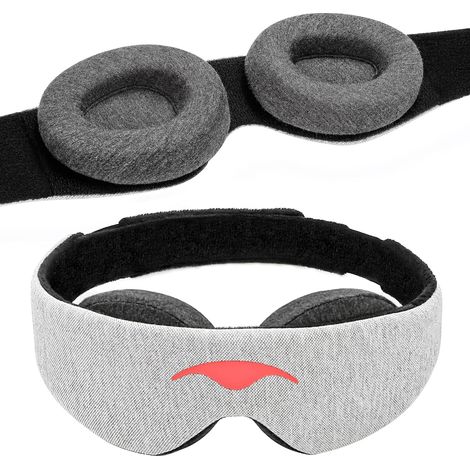 Maschera per dormire adatta - Maschera oscurante al 100% - Nessuna pressione sugli occhi - Vestibilità regolabile - Maschera per dormire ideale per chi ha il sonno leggero e per i viaggiatori (1/5)