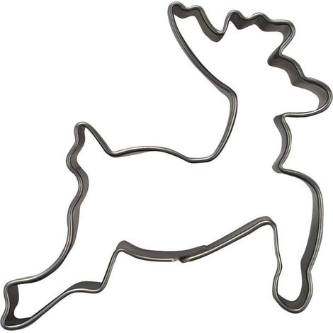 Staedter Stampo per biscotti a forma di renna, 7 cm, argento, 30 x 30 x 30 cm