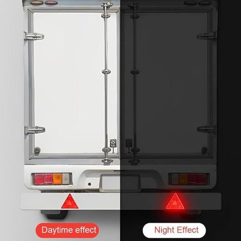 Lot de 2 Réflecteurs standard pour remorque arrière, triangulaires pour droite et gauche, à fixer, cataphote, rou GILET DE SECURITE (1/5)