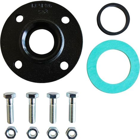 Wilo Flanschring RF 9, G 1 1/2" auf DN 40, 20mm Längenausgleich, PN 6, mit Montagematerial, Grauguss