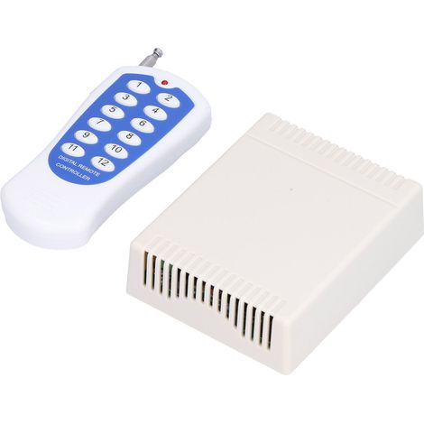 Module émetteur-récepteur de télécommande radiofréquence sans fil à 12 canaux avec relais CC 12 V (1/5)