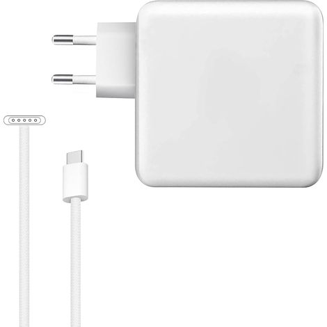 Chargeur MacBook Air Pro - M5 M4 M3 M2 M1 (2026 2025 2024 2023 2022 2021), câble Mag3 96W pour MacBook Air 15/13", MacBook Pro 16/14", avec câble tressé USB-C en T de 2M,