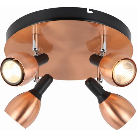 Plafoniera Candellux Cross 98-34878 rame/nero 4xGU10