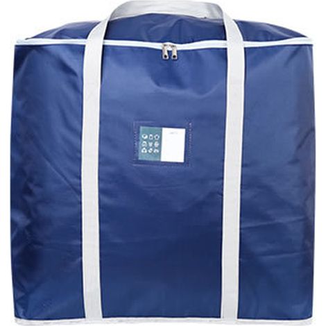 Sac de déménagement oversize bleu foncé imperméable, solide résistance, fermeture à glissière, rangement pour maison (1/5)