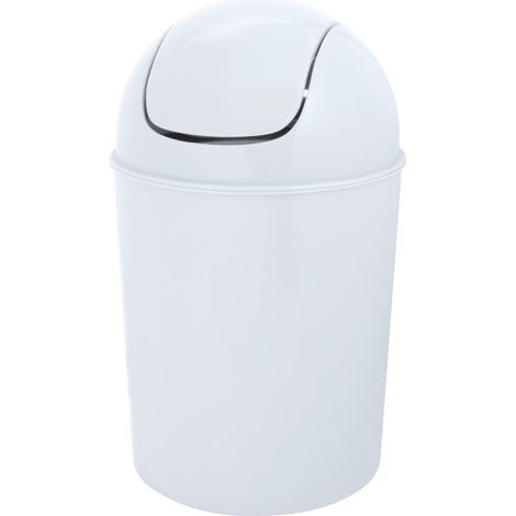 Cubo de basura color dulce blanco