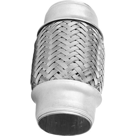 Flexibler, doppelt geflochtener Auspuffadapter aus Edelstahl 1,5" x 4" (1/5)