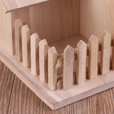 Vogelhaus aus Holz für den Zaun, hängendes Vogelhaus, praktische Dekoration, Nistkasten aus Holz (1/5)