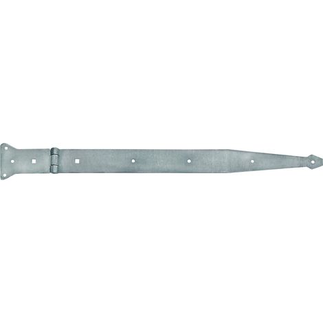 Charnière galvanisée 400 x 45 x 100 mm pour coffre, portail, porte, bleu galvanisé (1/2)