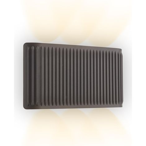 Lampe murale sans fil, tactile, intensité variable, lumière blanc chaud, éclairage haut et bas, applique murale sans fil, applique rechargeable, lampe chambre, 17,5x9x4,5 cm, Anthracite (1/5)