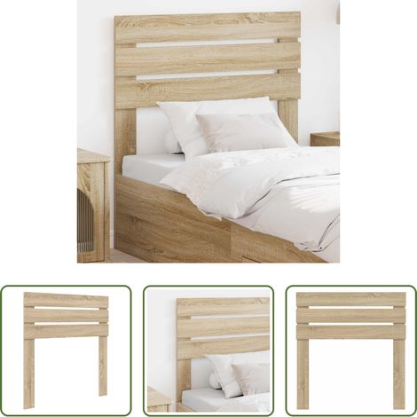 vidaXL Cabecero Roble Sonoma Madera de ingeniería (1/5)