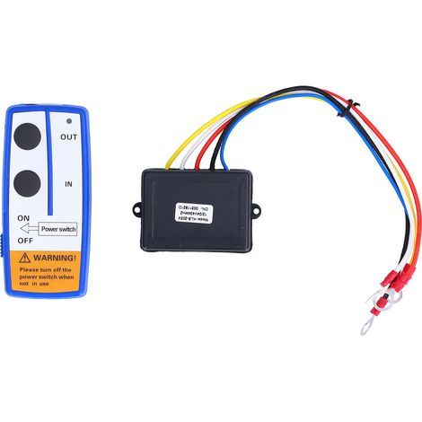12V Electric Winch Wireless Remote Control Transmitter Receiver Kit for Truck ATV SUV (1/4)