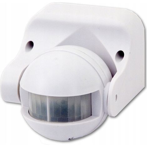 Bewegungsmelder mit LED-PIR-Sensor, 180° Erfassungswinkel, weiß, 1200 W (1/2)