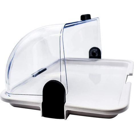 Vetrina da banco tavolo self service porta dolci brioche vivande doppia apertura bianca espositore per alimenti 38L x 26P x 17H cm (1/5)