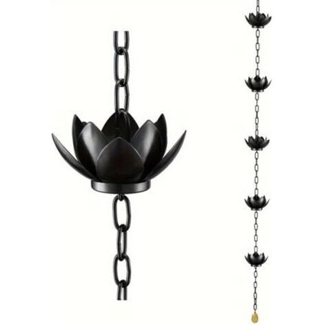 Lotus Chaîne attrape-pluie pour gouttière, remplace gouttière, coupelles de dérivation d', décoration extérieure