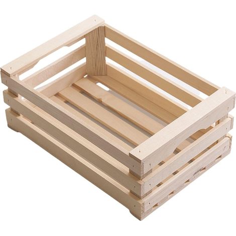 Cagette en bois, 25 x 17 x H. 10 cm (lot de 3) (1/2)