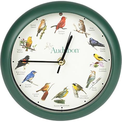 Horloge Murale/Bureau Motif Oiseau Chantant 20,3 cm (1/5)