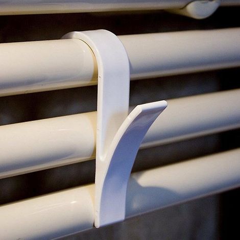 lot De 12 Crochet Radiateur, Crochet Radiateur Sche Serviette, Plastique Blanc (1/5)
