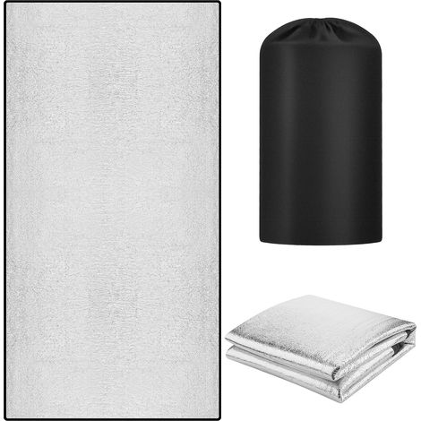 Tapis Isolant Thermique 200 x 100 cm, Tapis de Sol Camping, Tapis Sol Isolant avec Mousse EPE, Couverture Thermique Étanche pour Extérieur Résistante au Froid, Accessoire Camping (1/5)