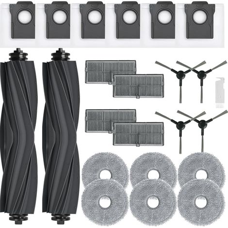 Kit d'accessoires pour Dreame L10s Ultra Gen 2/ L10s Pro Ultra Heat/ L40 Ultra AE/ X30 Ultra/Mova E30 Ultra, 2 Brosse Principale, 6 Sacs à Poussière, 6 Serpillere, 4 Filtres, 4 Brosse Latérale (1/5)