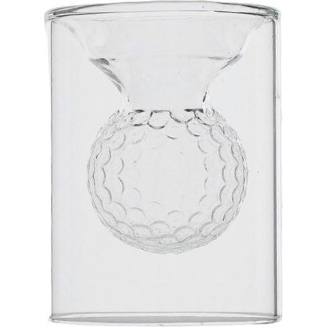 Verre à vin/whisky à double paroi isolante, idéal pour le golf, le rugby et les boissons alcoolisées. Sans plomb. Cadeau original pour les amateurs de golf. (1/5)