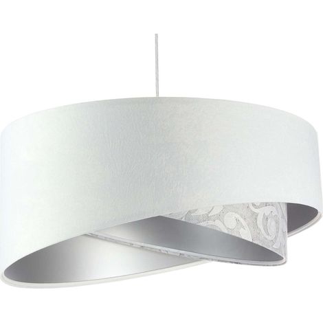 Suspension galaxy asymetric - Blanc, gris clair, argent