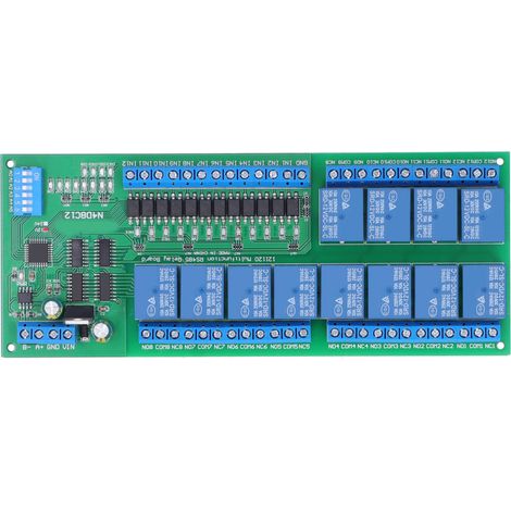Module de relais RS485 isolé 12 entrées 12 sorties protocole RTU DIN35 composants PLC N4D8C12 12 V (1/5)