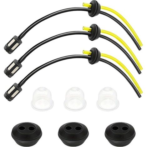 Einhell Lot de 9 tuyaux à essence universels pour tondeuse à gazon, kit de filtre à essence, joint de tuyau de carburant, kit d'accessoires pour débroussailleuse, taille-haie, pièces de rechange