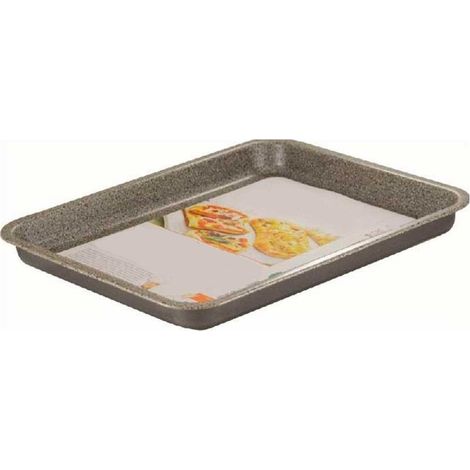 Trade Shop - Baja Rectangular 35x27xh3 Cm Para Hornear Hornear Anti-resistente A Arañazos 037036m -