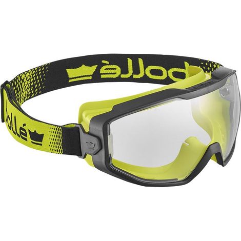 Bolle SPECTN10W Spectrum Platinum Clear Vented Safety Goggles Black/Yellow