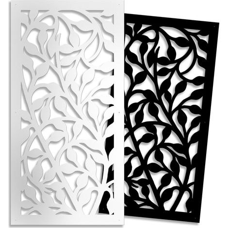 CESPUGLIO - Panneau ajouré en PVC - Brise-soleil - Dimension : 50x150 cm - Couleur : blanc