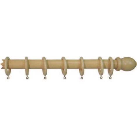 Bastone in Legno Senza Supporti Ø 35 mm Naturale 300 cm