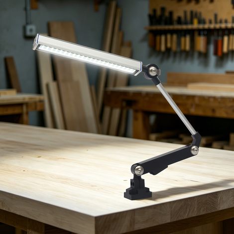 Lampe de travail pour tour CNC de 20 W, lampe de travail LED filaire de table, lampe de travail LED pliable pour laboratoires et ateliers de réparation automobile, Luminaire (1/5)