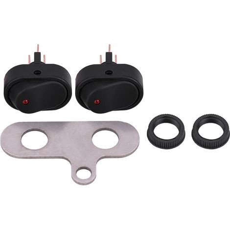12V Motorrad-Roller-LED-Scheinwerfer Ein-/Ausschalter mit roter Kontrollleuchte, Typ C (1/5)