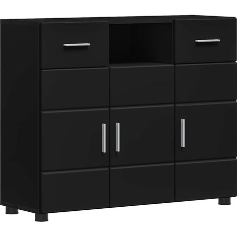 Armario de Madera con cajón Negro 88,5 x 30,5 x 73 cm vidaXL (1/5)