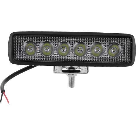 Phare de travail LED 12V, 6 LED, 4000lm, 6500K-7500K, ultra lumineux, IP67, antichoc, étanche (1/5)