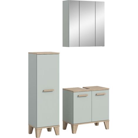 Star ensemble de meubles de salle de bains 109 cm vert clair. (1/5)