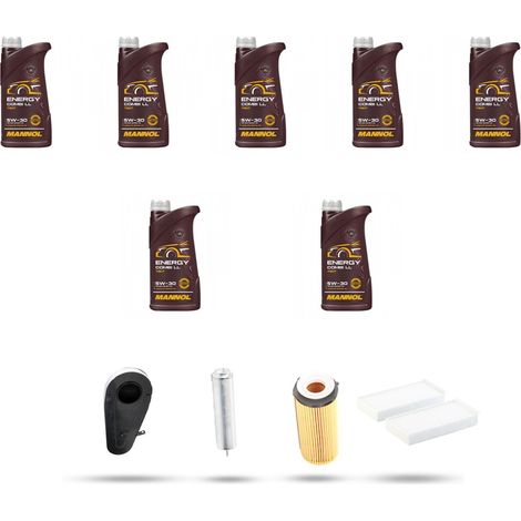 Kit tagliando 4 FILTRI e 7L OLIO compatibile con Bmw serie 5 (F10, F11, F18) 530d 180kw dal 2010 al 2011 (1/5)