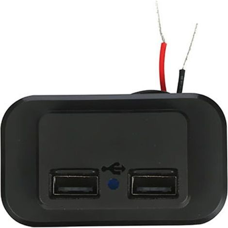 Doppelte USB-Kfz-Ladebuchse 12V/24V 3,1A für Motorrad, Wohnmobil, LKW, ATV, Boot, Auto, Camper, USB-C-Verlängerungskabel, universelles Kfz-Ladegerät für Handys (1/4)