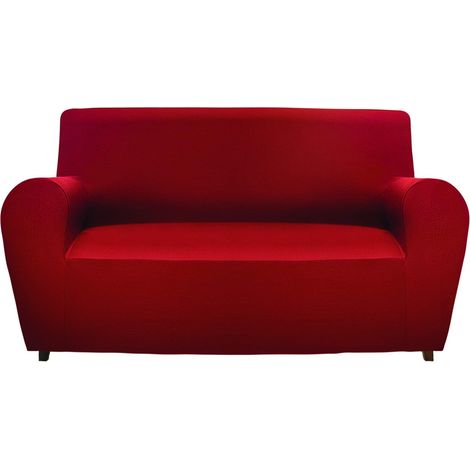 Gemitex Copridivano MAGICO MADE IN ITALY, 3 Posti, Colore Bordeaux, realizzato in Tessuto Tinta Unita ed Elasticizzato, NUOVA VESTIBILITA', 96% Poliestere e 4% Elastan, Perfetto per tutti i divani (1/4)