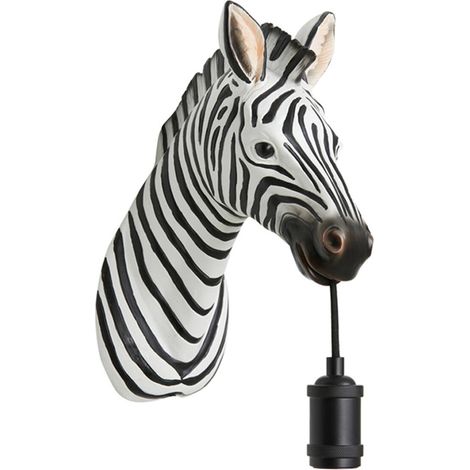 Light & Living - lampada da parete - Zebra - nero - plastica -