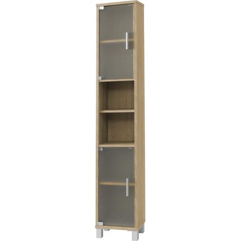 Gala 8900 TOPKIT Etagère de salle de bains TOPKIT Meuble de salle de bains Colonne étroite Dimensions : 192x33x23 cm Chêne (1/5)