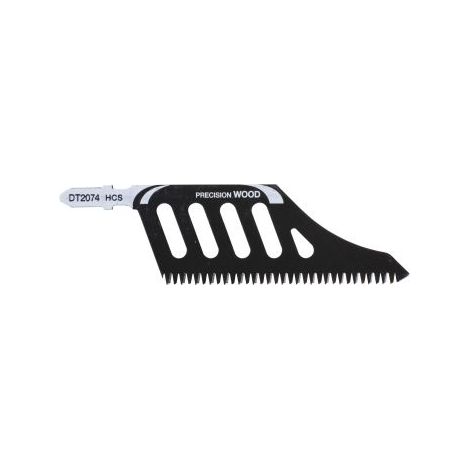 Dewalt – Lames HCS déportées pour scies sauteuses – Longueur 74mm – Lot de 5 – Pour bois dur et teck – Coupe nette sans éclat