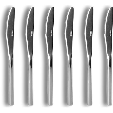 Lot de 6 couteaux à dessert en acier inoxydable, NATURE (1/3)