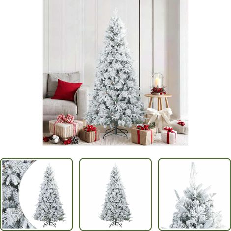 Weihnachtsbaum - Künstlicher Scharnier-Weihnachtsbaum schneebedeckt Weiß 180 cm (1/5)