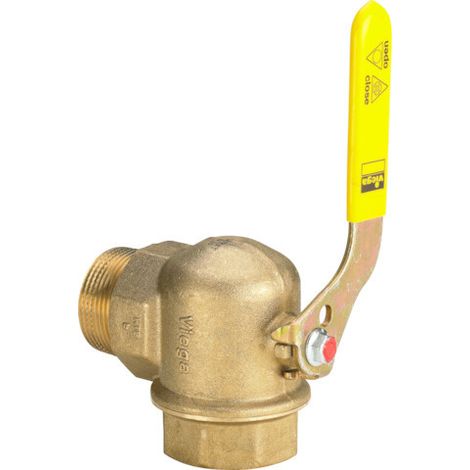 Viega Gaszähler-Kugeleckhahn für Absperrung des Zweistutzengaszählers G2110, R/Rp 2", Messing