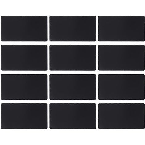 50 pièces de plaques vierges en aluminium anodisé coloré de 0,2 mm d'épaisseur, disponibles pour la gravure sur machine et CNC (noir)-Black (1/4)