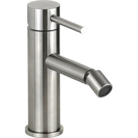 Mezclador de bidé modelo redondo en acero AISI 316 Pollini Jessy Steel MXBIMA16CAS  Acero inoxidable