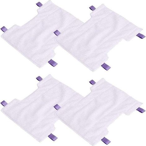Lot de 4 Tampons Microfibre Compatibles Shark Steam Pocket Mop Nettoyeur Vapeur (1/4)