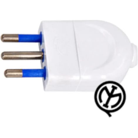 spina elettrica prolunga cavo elettrico 2p+t volante bianco 10A maschio